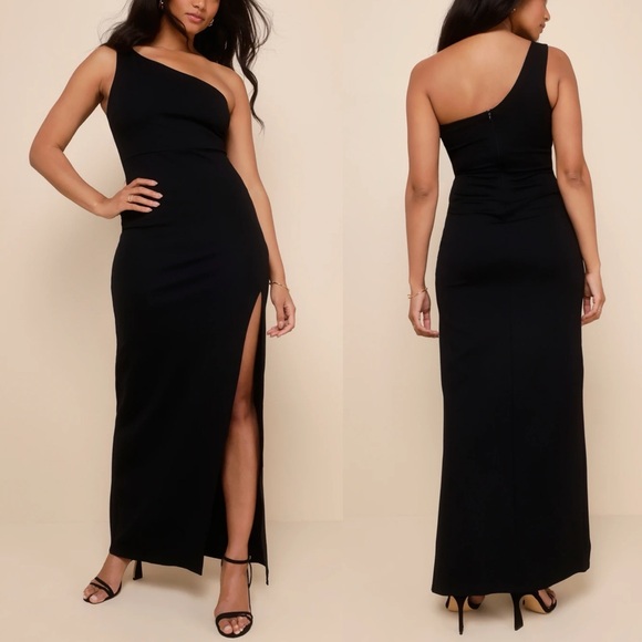 NWT Lulus Good Times Only One-Shoulder Maxi Dress - Picture 3 of 14